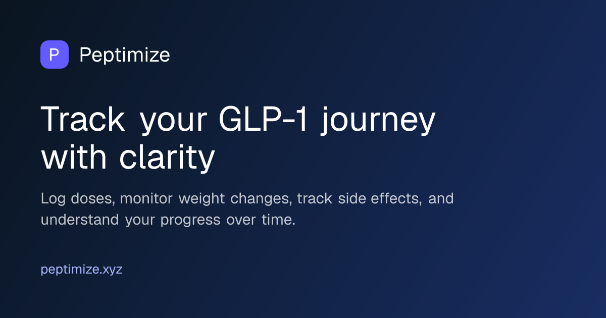 I built a simple, privacy-first GLP-1 tracker — looking for honest feedback logo